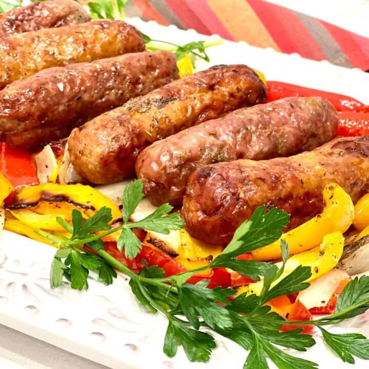 Air Fryer Italian Sausage and Peppers Swirls of Flavor