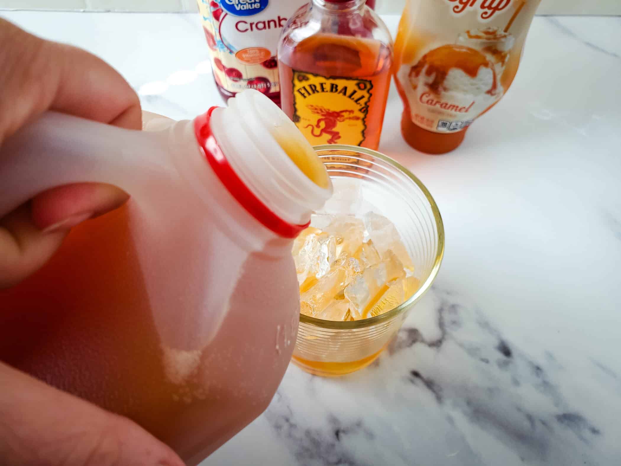 pouring apple cider