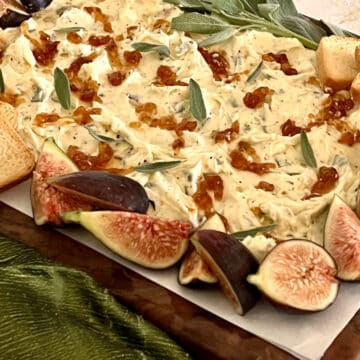 butter board with fig jam
