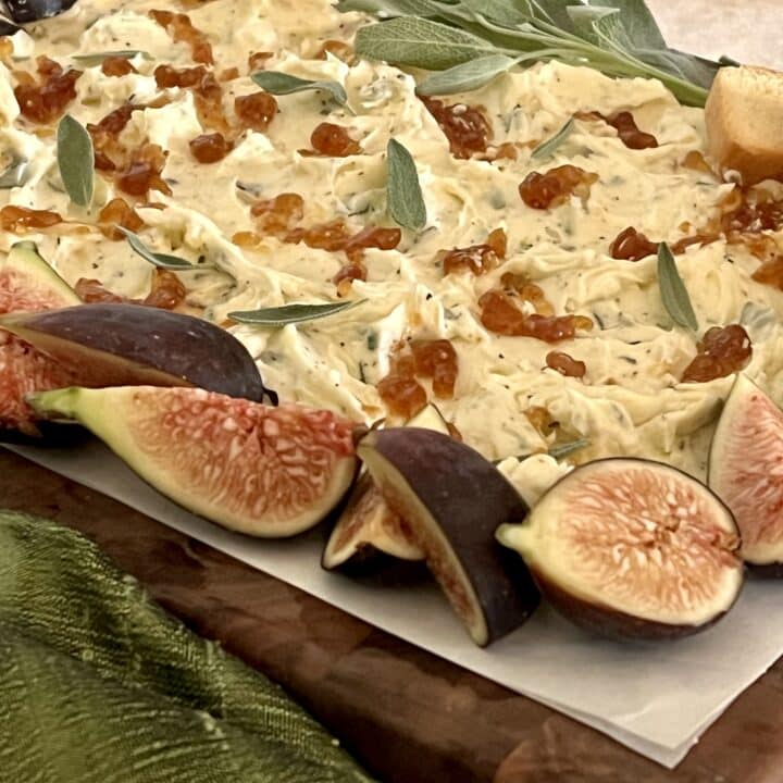 Roasted Garlic Butter Board With Fig Jam Swirls of Flavor