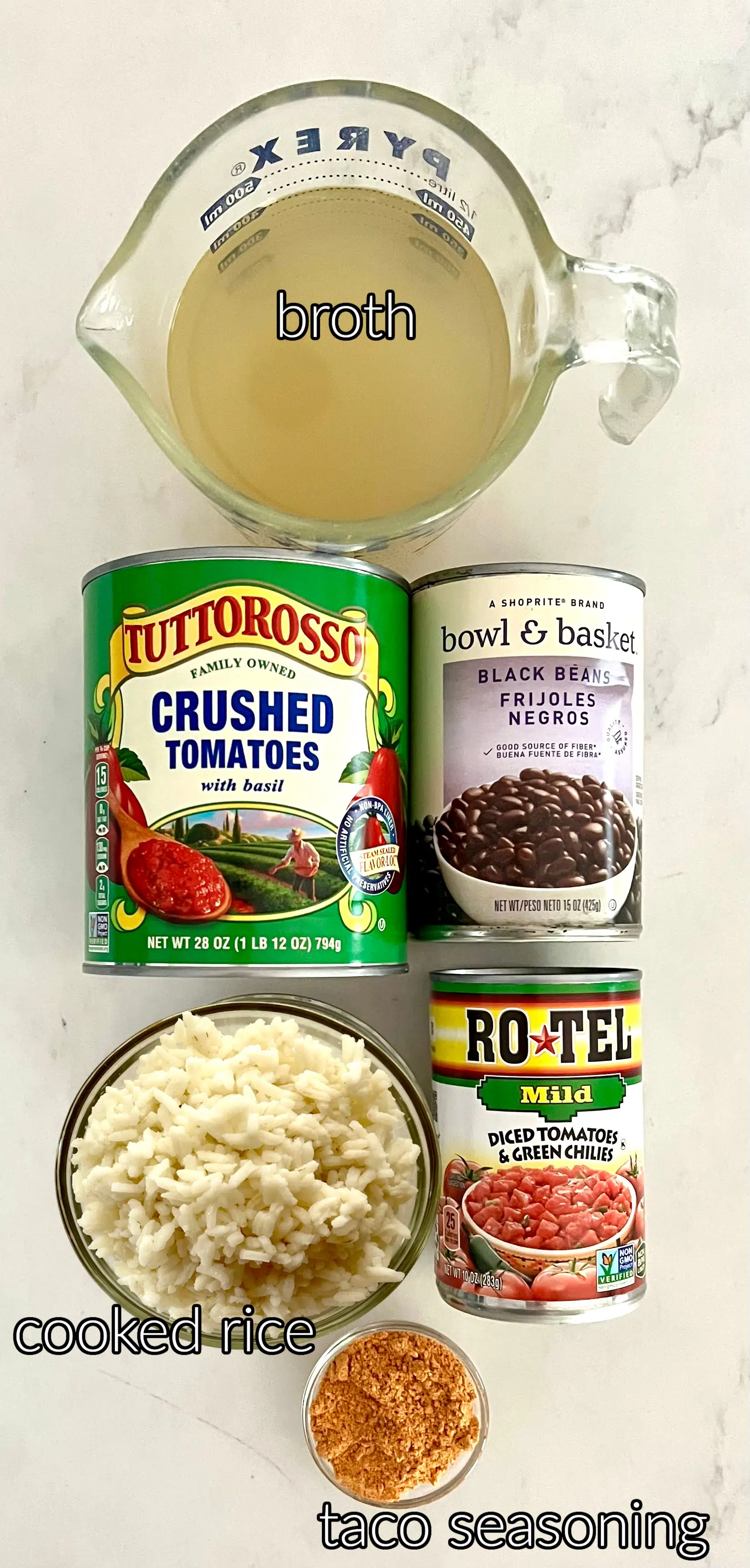 ingredients for tomato soup with rice