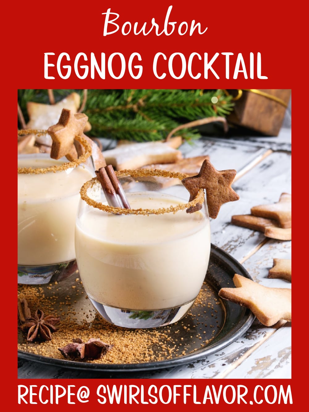 Bourbon Eggnog Swirls of Flavor