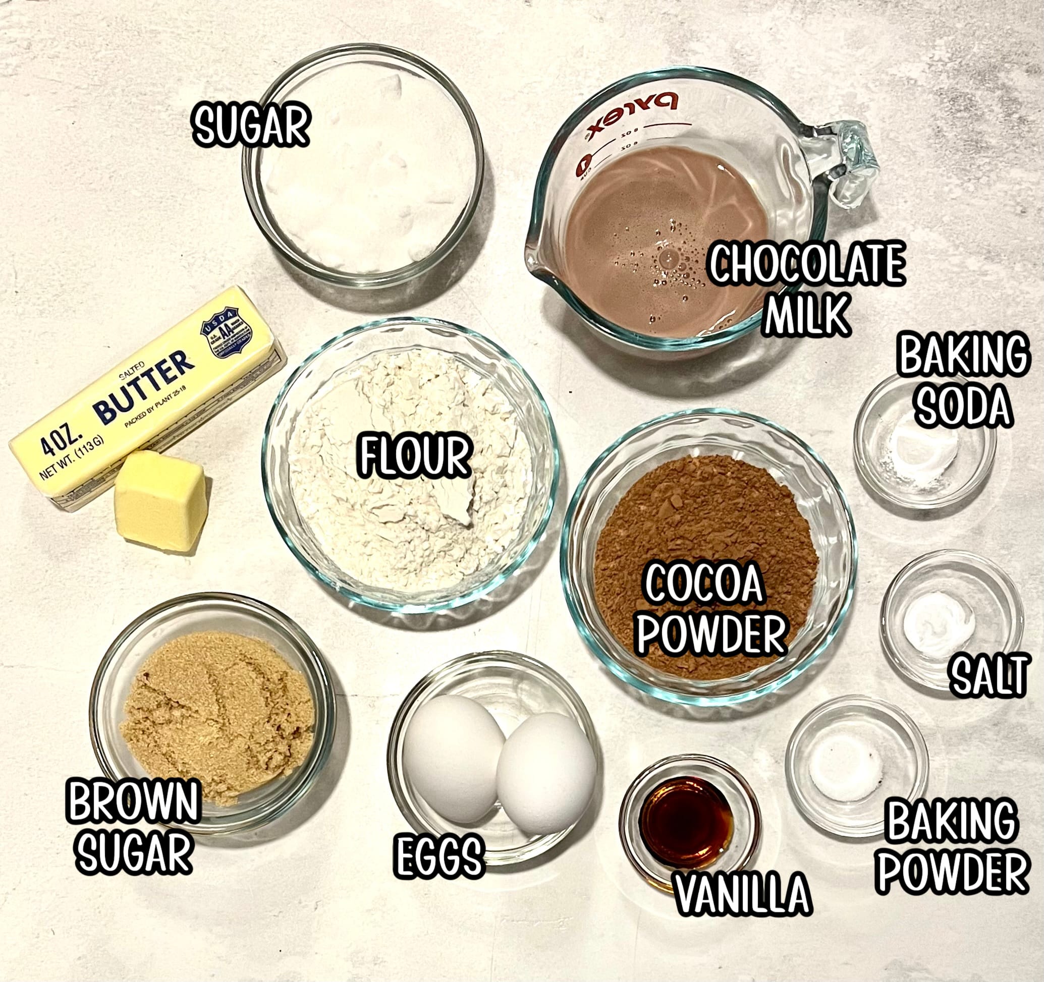 chocolate cupcake ingredients