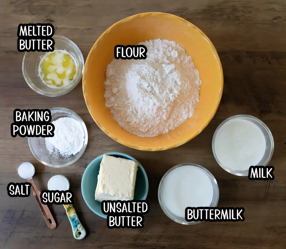 ingredients for air fried biscuits