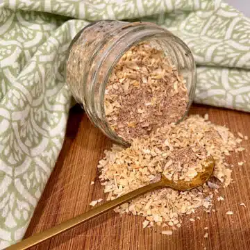 onion soup mix in jar with spoon