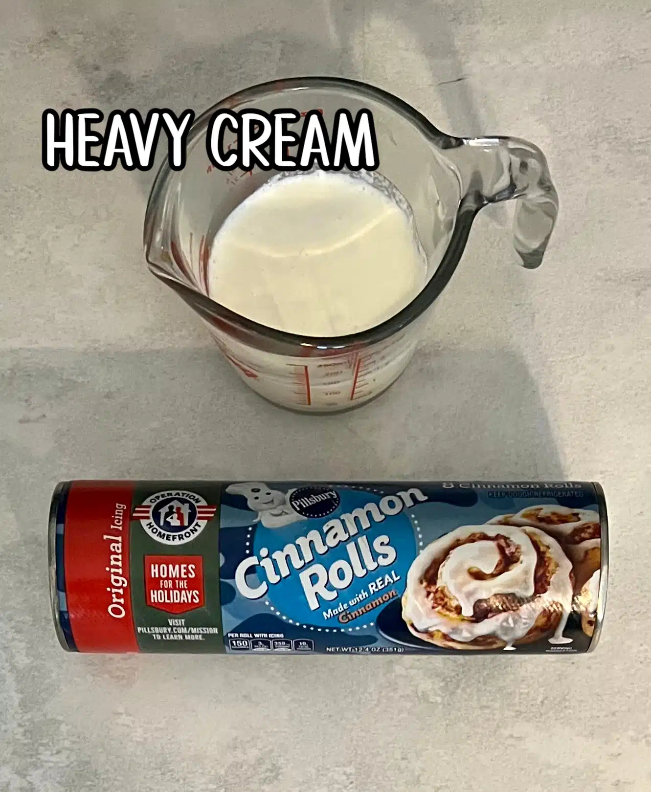 ingredients for canned cinnamon rolls