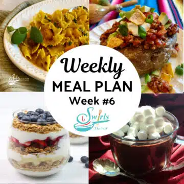 recipe collage for weekly meal plan 6