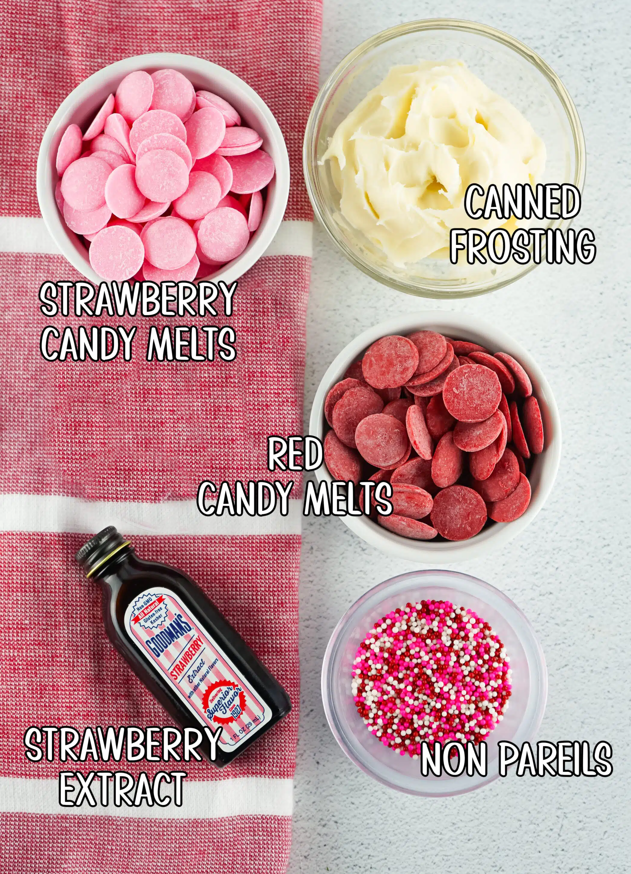 ingredients for strawberry fudge recipe