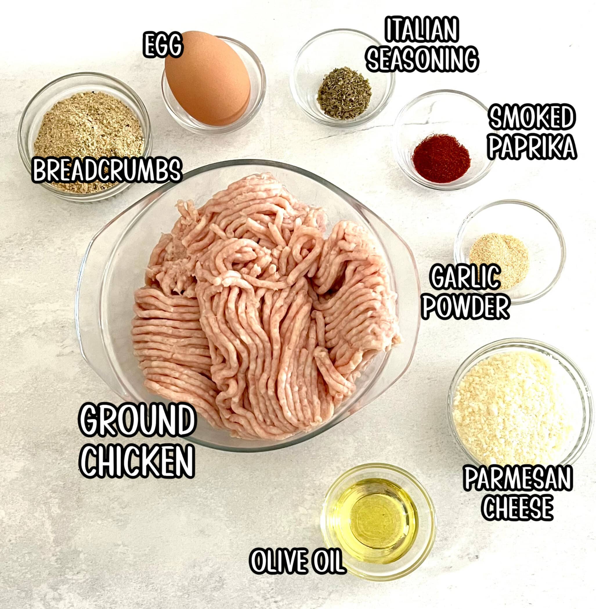 ingredients for chicken meatballs