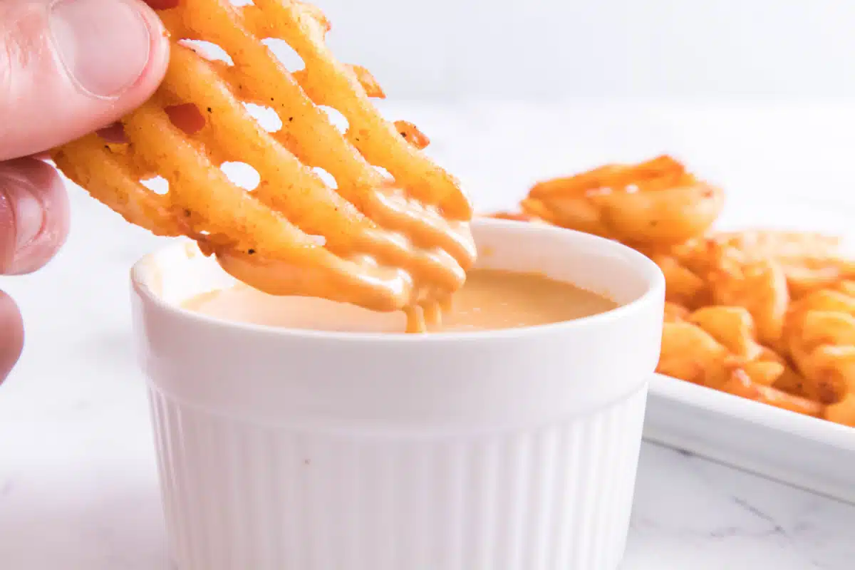 waffle fry in chick fil a dipping sauce