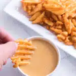 waffle fries and chick fil a sauce
