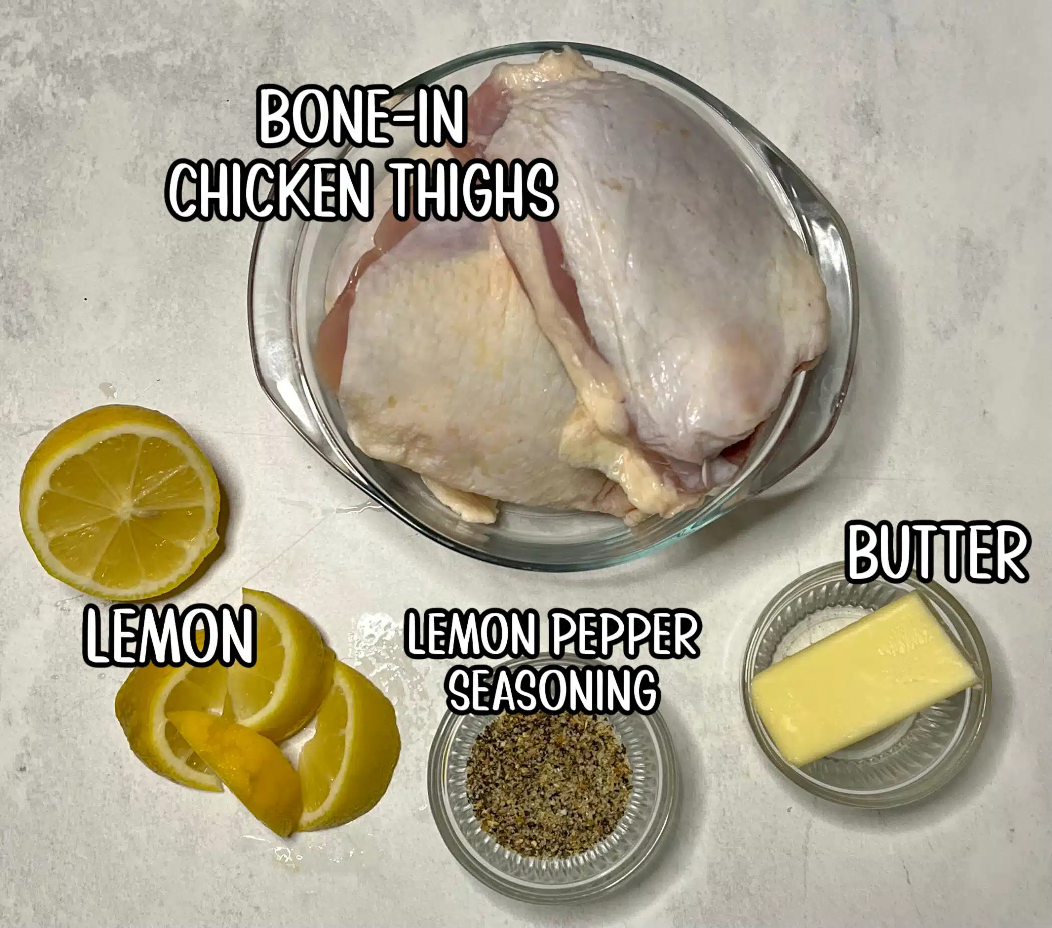 ingredients for roasted chicken thighs with lemon