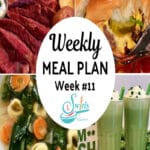 collage of recipes for meal plan 11 with text overlay