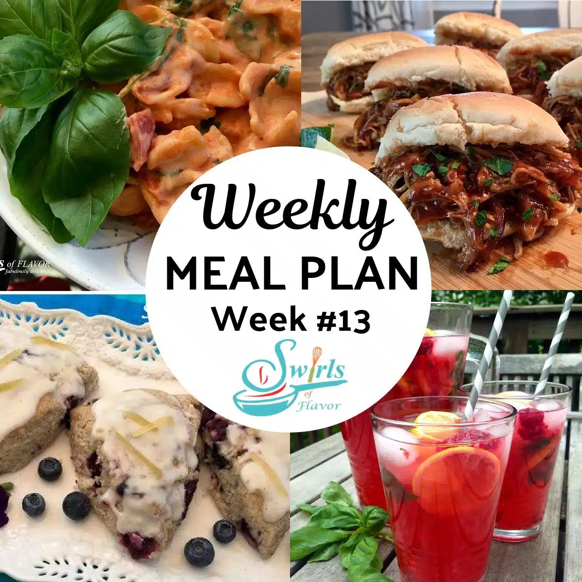 collage of Meal Plan 13 recipes
