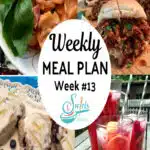 collage of meal plan 13 recipes with text overlay