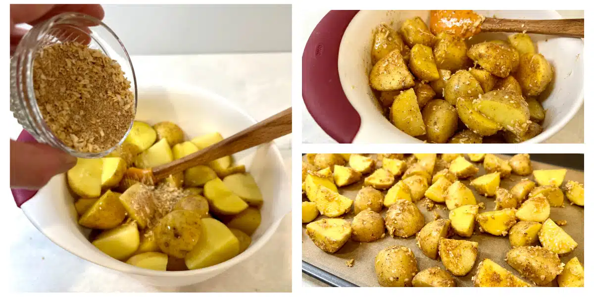 steps to make onion soup mix potatoes