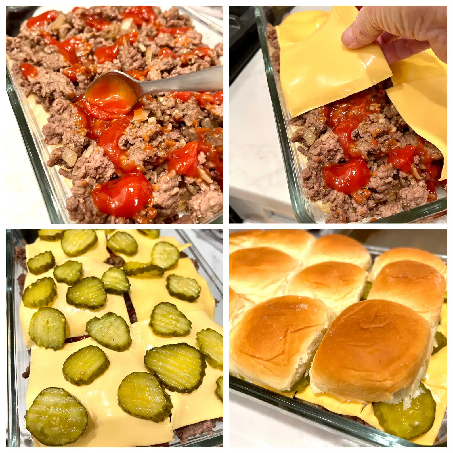 steps for making cheeseburger casserole