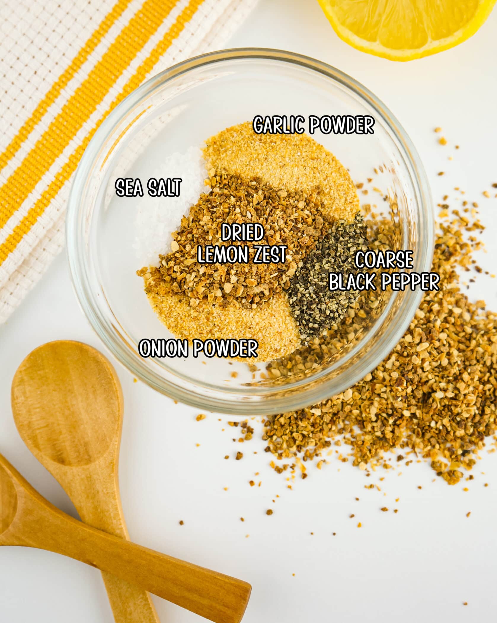 homemade lemon pepper blend ingredients