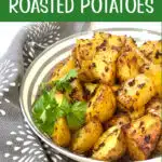bowl of potatoes with text overlay
