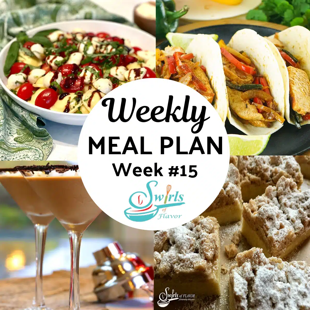 meal plan 15 recipe collage
