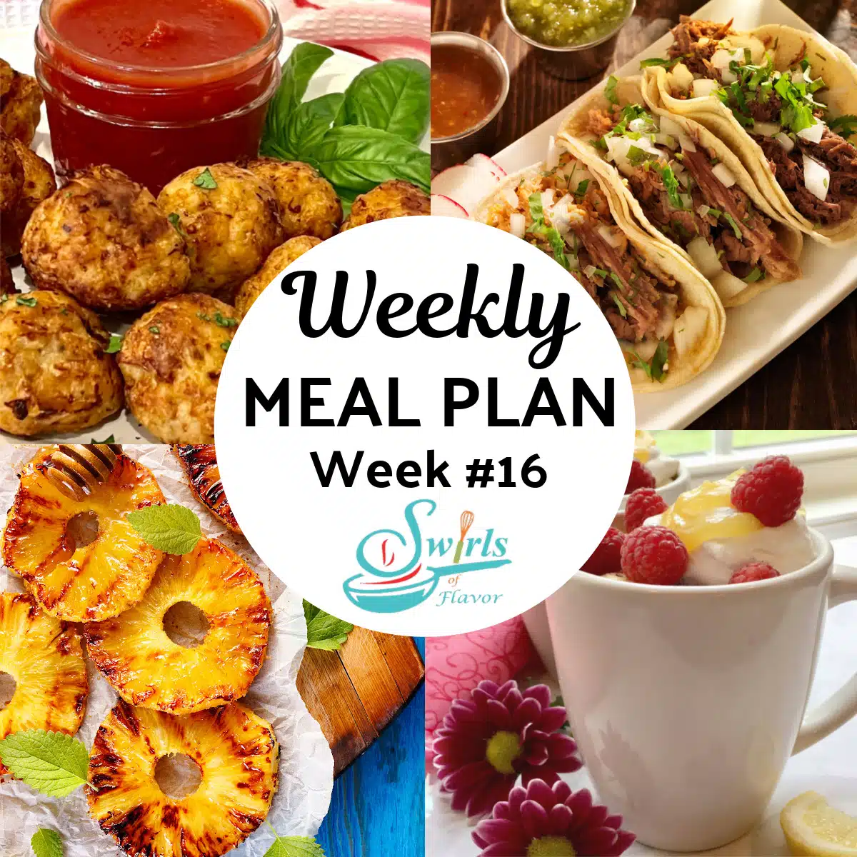 collage of meal plan 16 recipes
