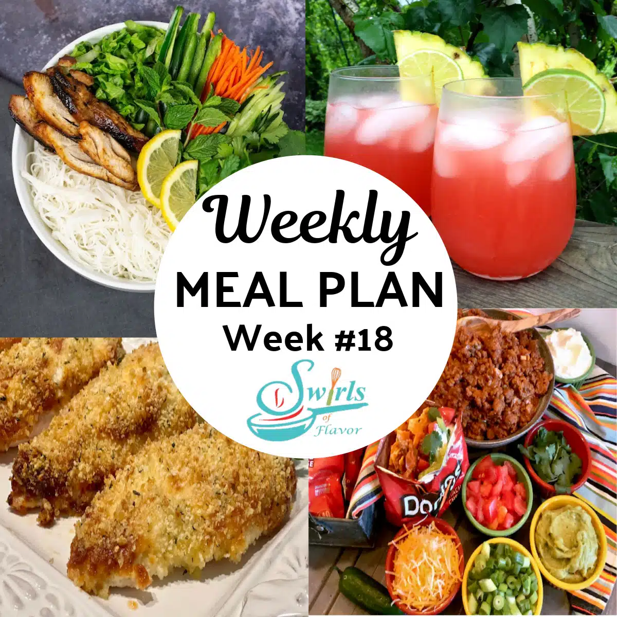 collage of meal plan 18 recipes