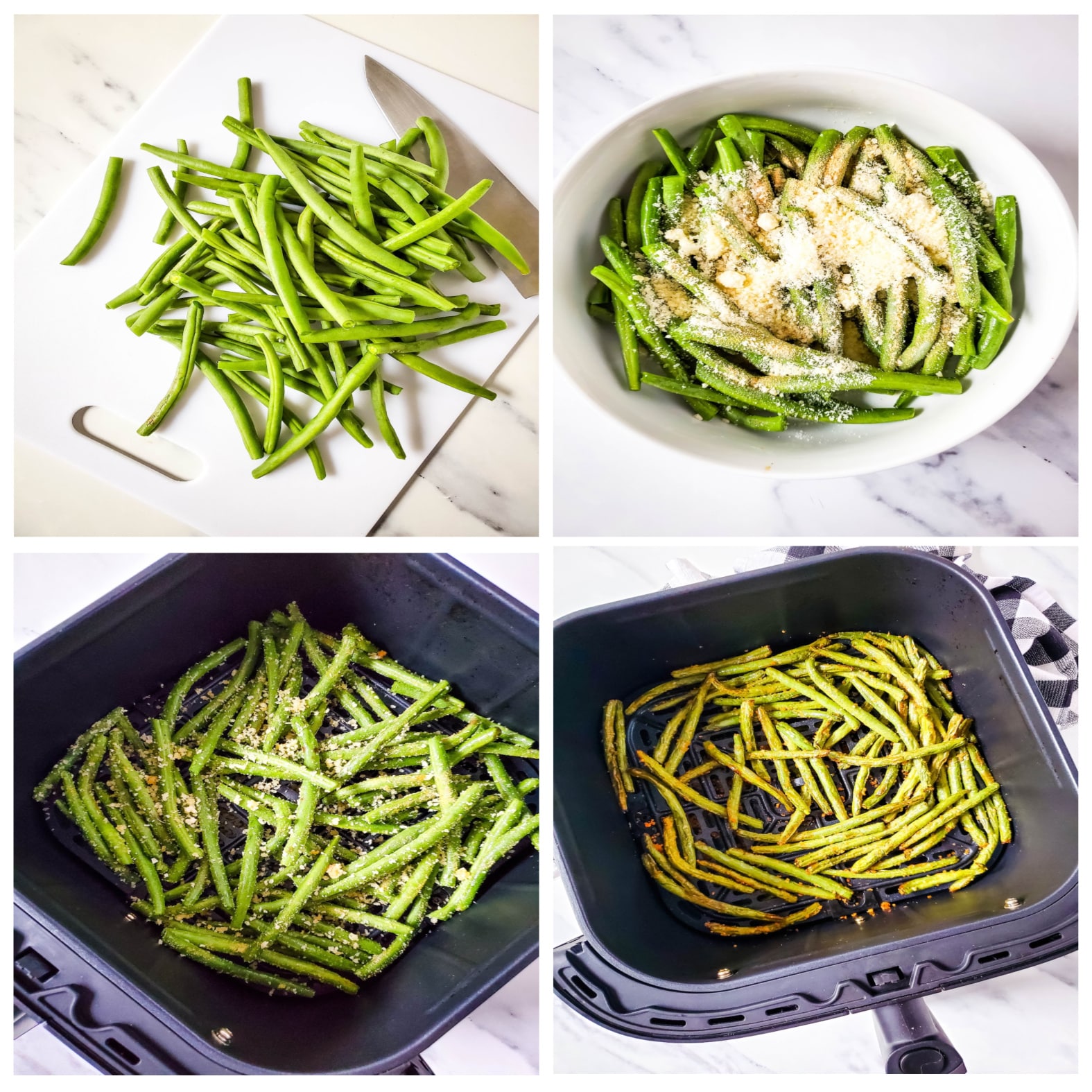 steps to make green beans in the air fryer