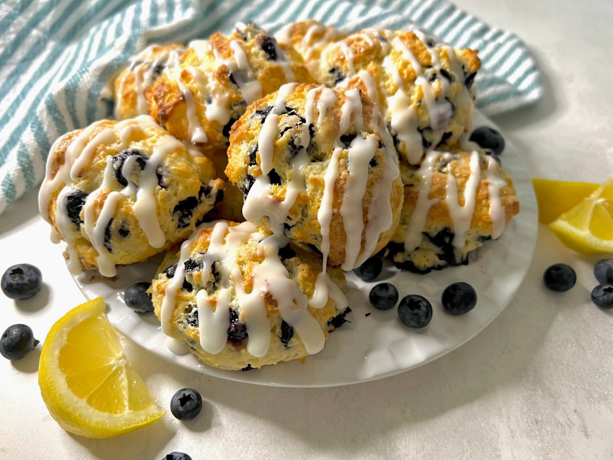 blueberry biscuits with lemon