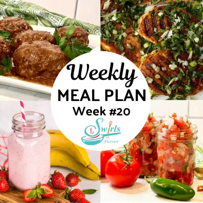 collage of Meal Plan 20 recipes