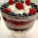 red white and blue trifle with fresh berries