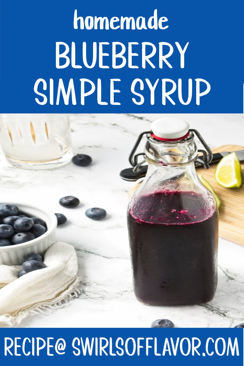 Blueberry Simple Syrup Swirls of Flavor