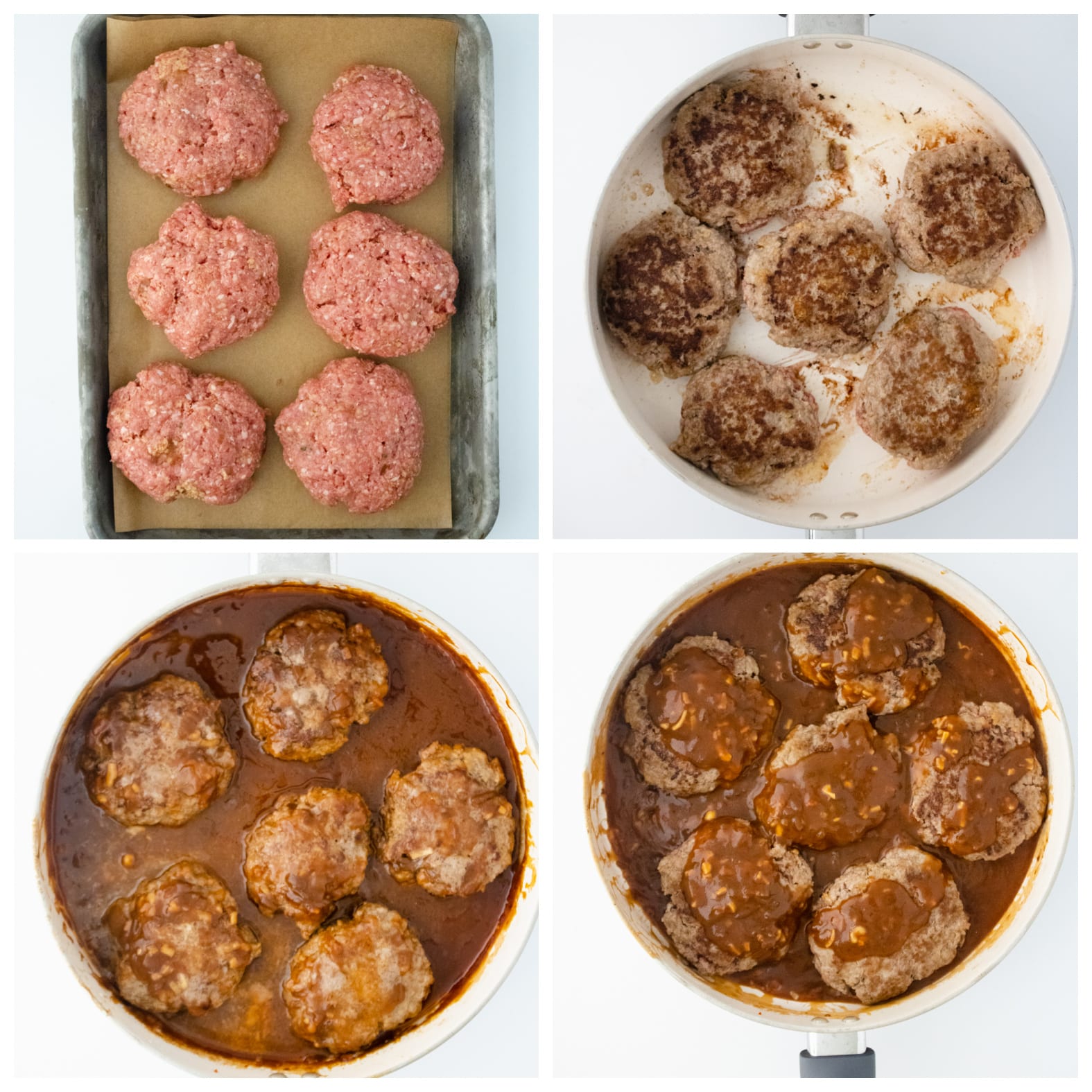 steps to make homemade salisbury steak recipe