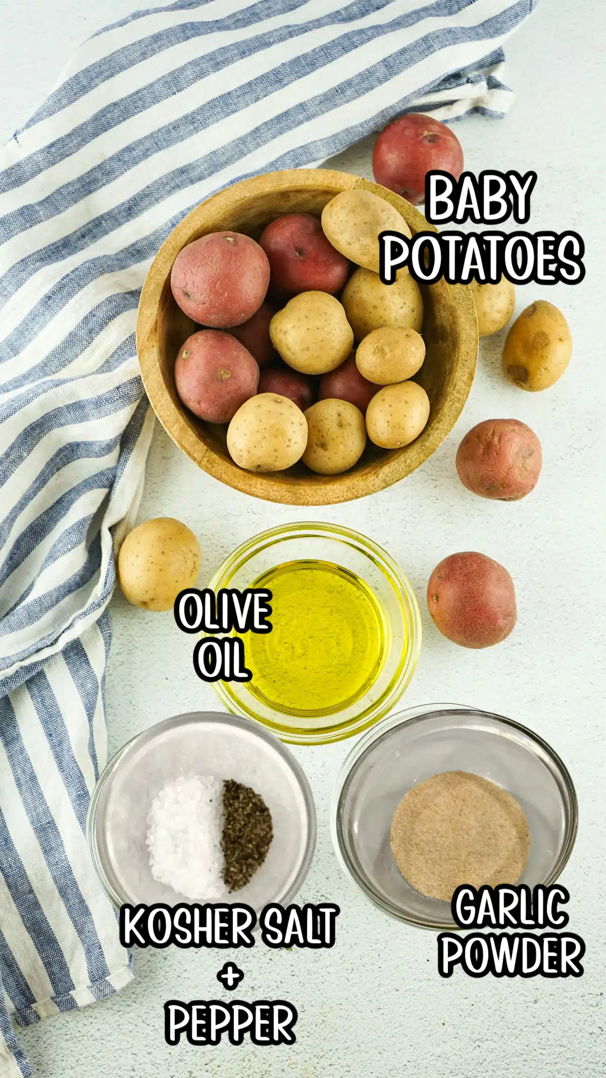 ingredients for air fried potatoes