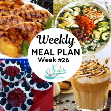 collage of recipes for Meal Plan 26