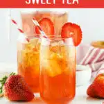 glasses of iced tea with text overlay