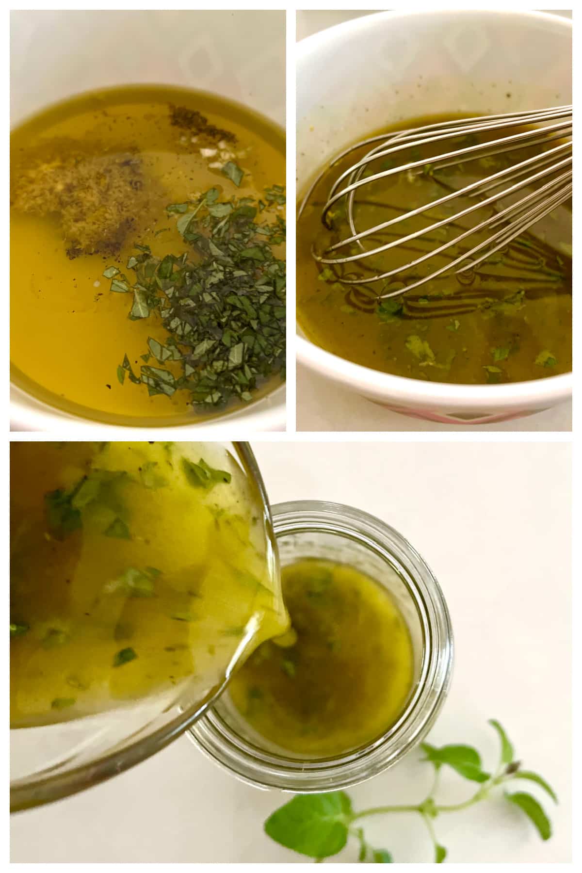 steps for making a homemade vinaigrette