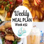meal plan 32 recipe collage with text overlay