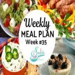 Meal Plan 35 recipe photos with text overlay