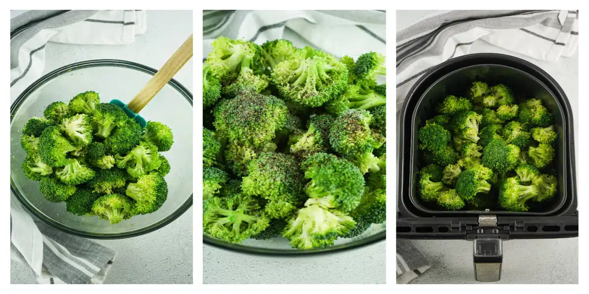 steps for air fried broccoli