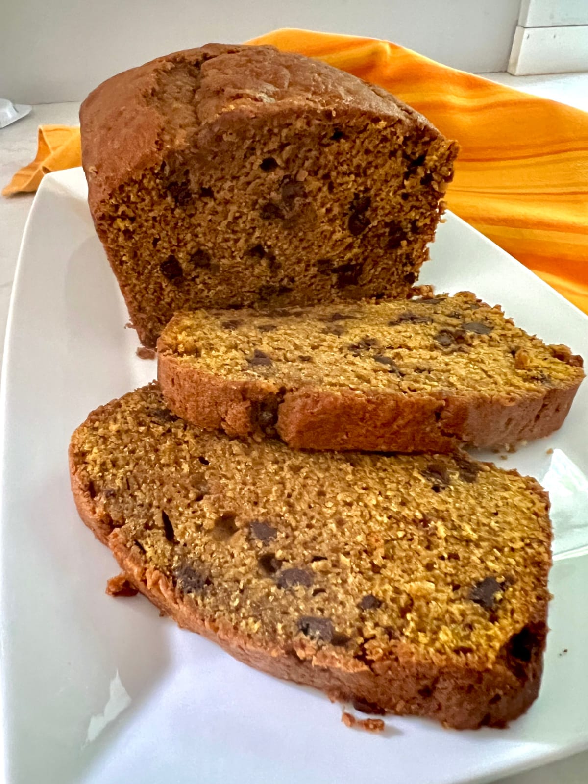 slices of pumpkin bread 