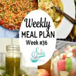 meal plan 36 recipes with text overlay
