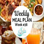 meal plan 38 recipe collage with text overlay
