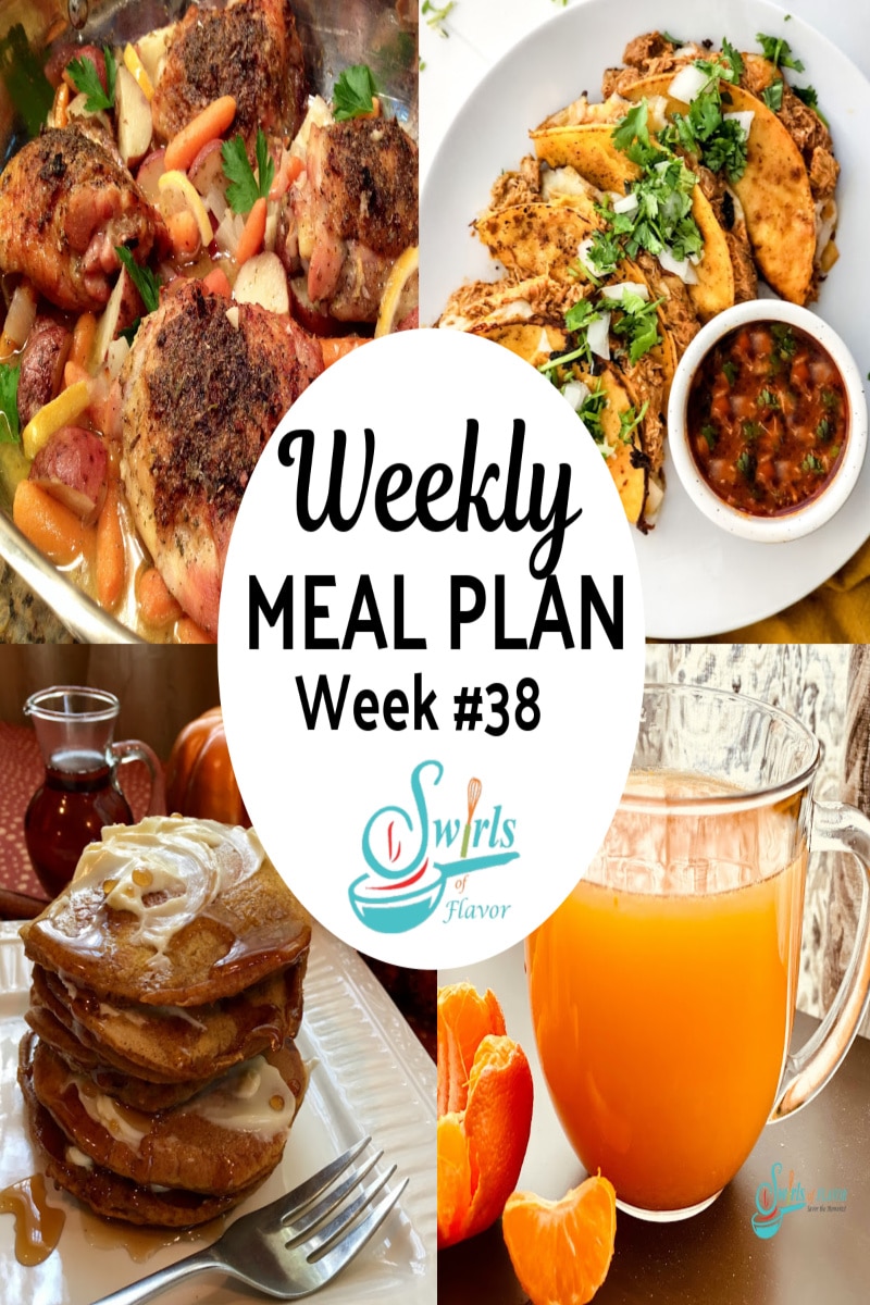 Weekly Meal Plan 38 - Swirls of Flavor