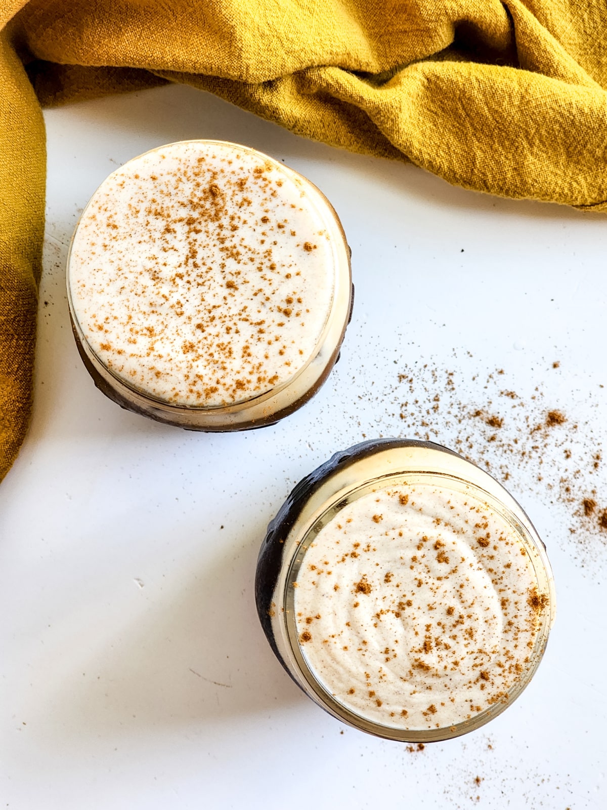 pumpkin cream cold brew with spices on top