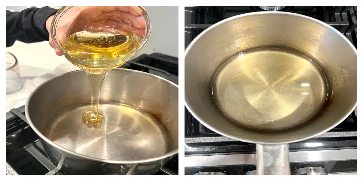 steps for making honey simple syrup