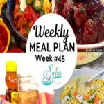meal plan 45 recipe collage with text overlay