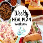 Meal plan 46 recipe collage with text overlay