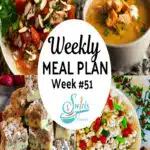 photo collage of Meal plan 51 recipes with text overlay