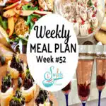 meal plan 52 recipe colage with text overlay