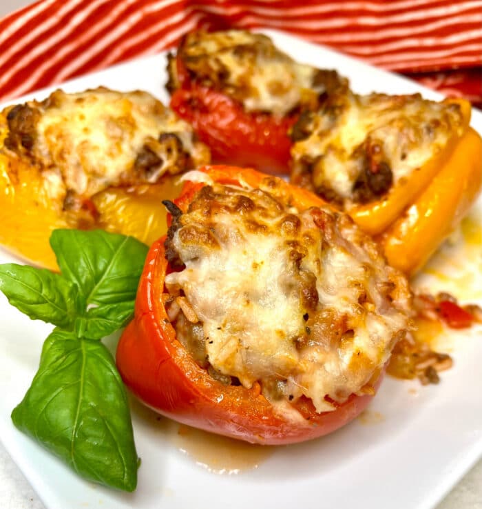 stuffed peppers on a plate